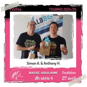 Les Fous Volants finalistes en double homme série 4 à Basse-Goulaine